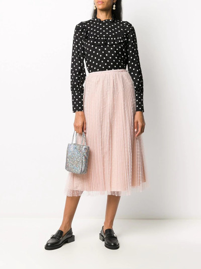 REDValentino polka dot ruffled top outlook