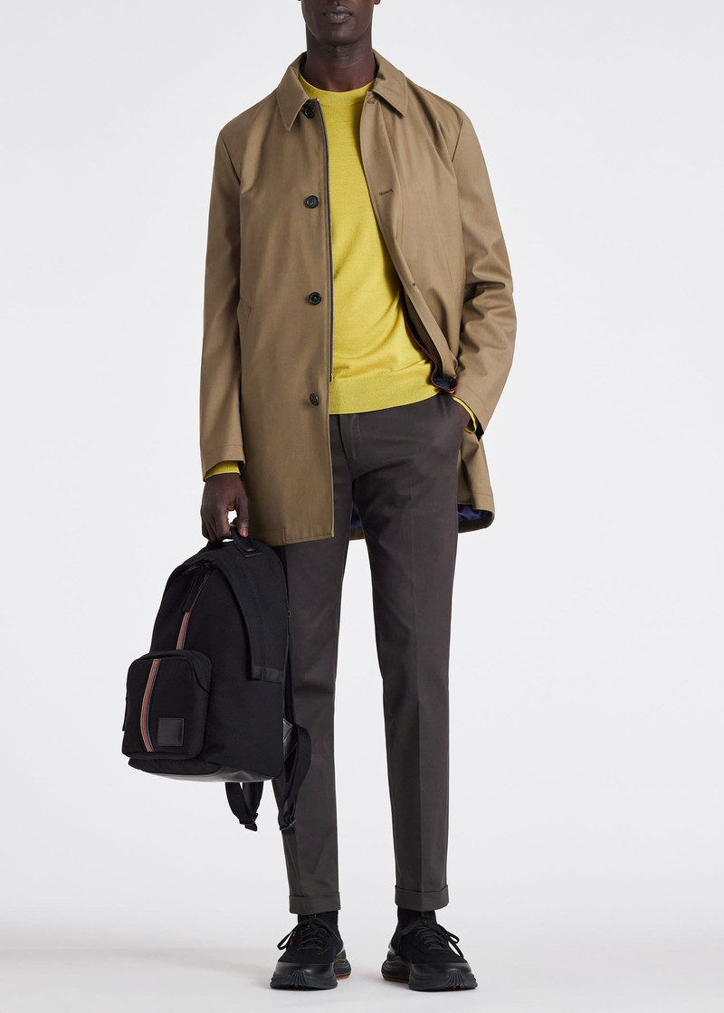 'Green Storm System' Wool Raincoat With Detachable Gilet 7