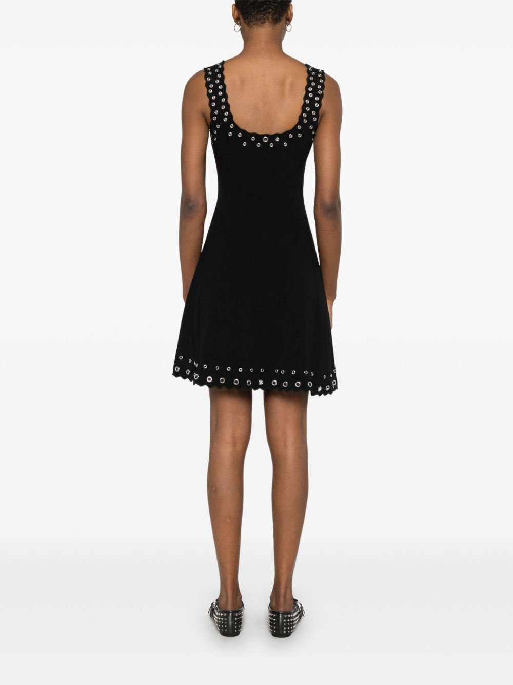 eyelet-embellished minidress - 4