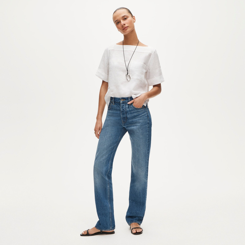 Boatneck tee in linen 3