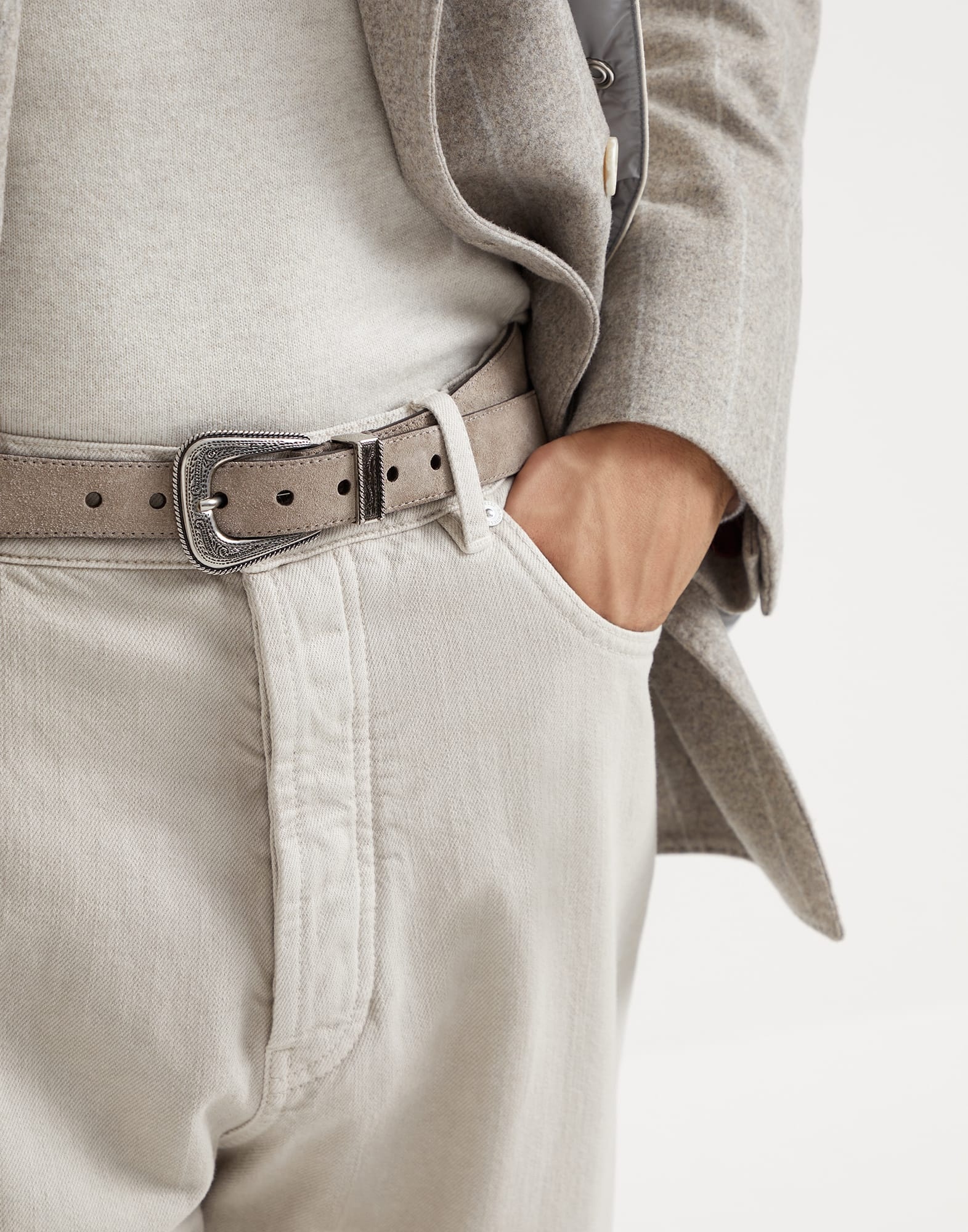 Suede belt with detailed buckle - 3