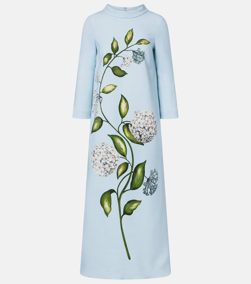 Porcelain Flower wool-blend kaftan 1