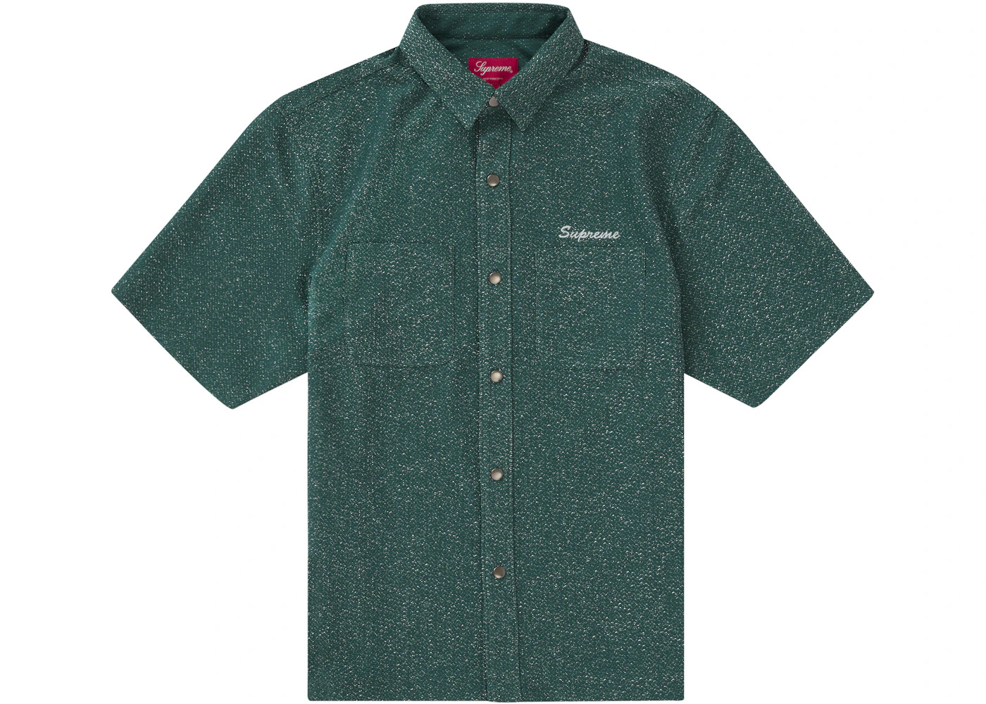 Supreme Lurex S/S Shirt Green - 1