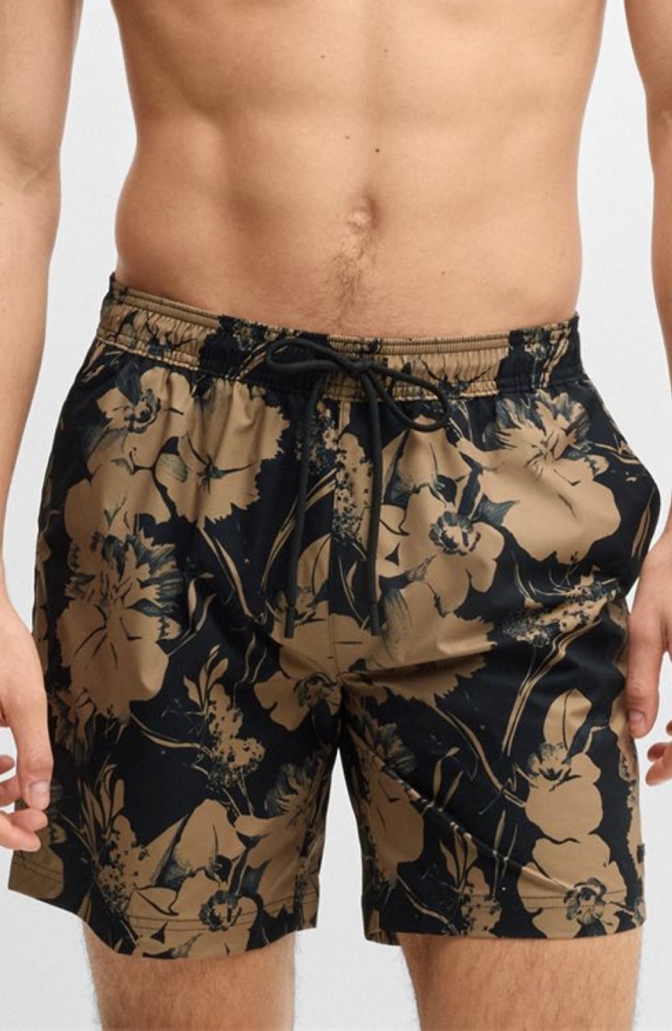 BOSS Alain Swim Trunks in Black at Nordstrom - 1