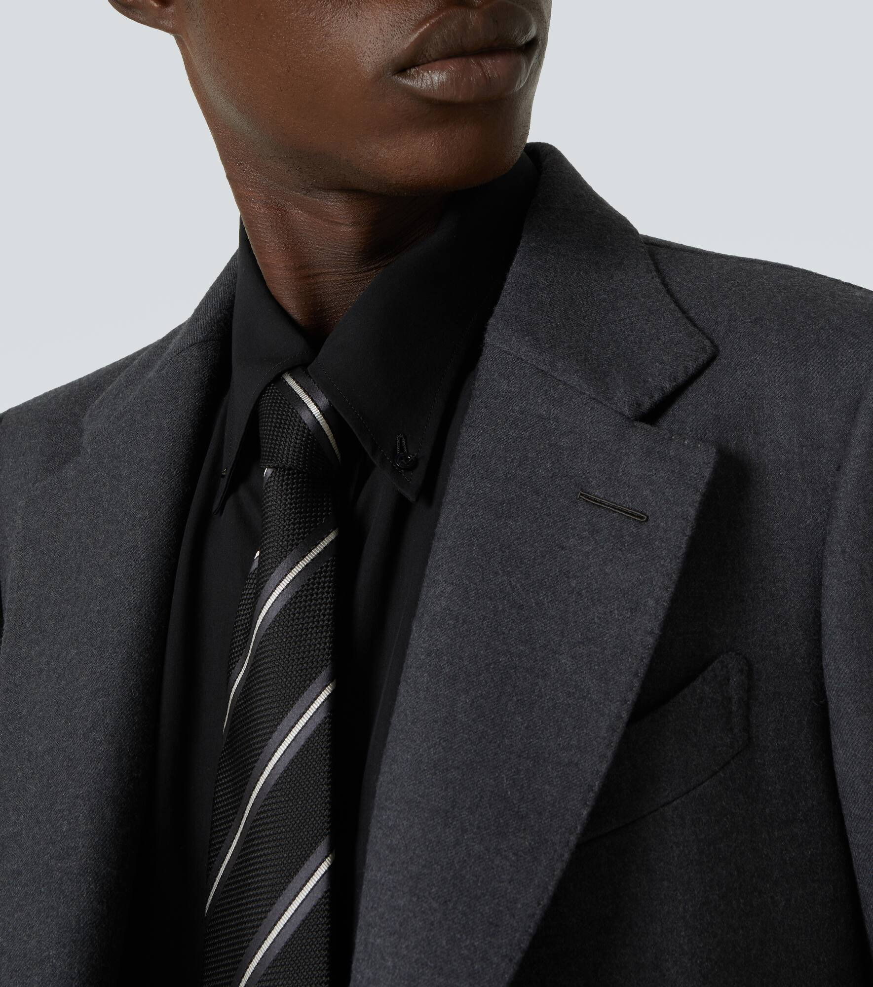 Striped silk tie - 3