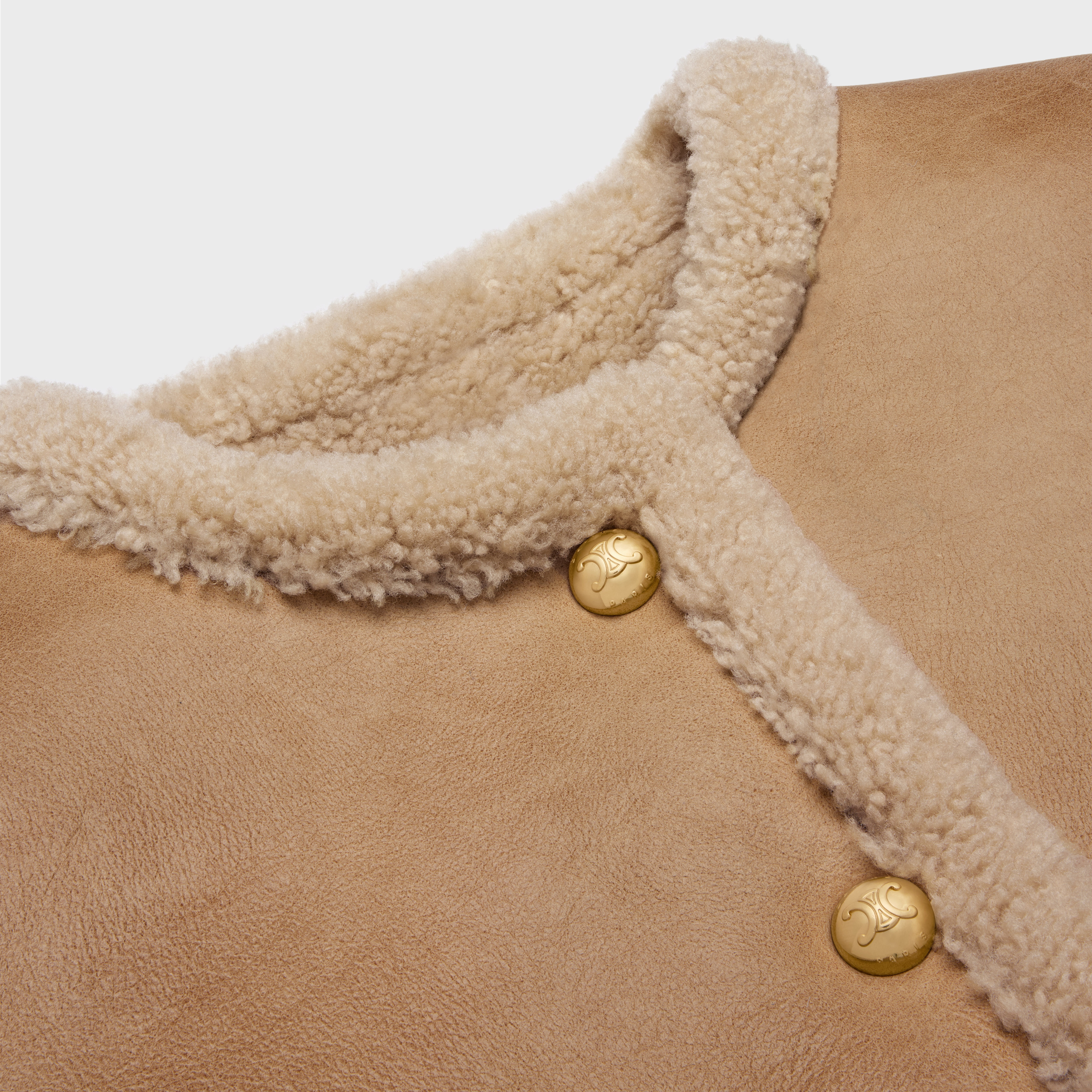 Cardigan jacket in curly shearling lambskin - 3