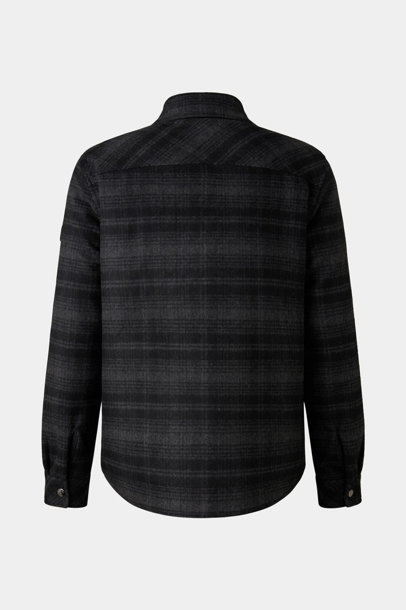 BOGNER Olli Flannel shirt jacket in Gray/Black outlook
