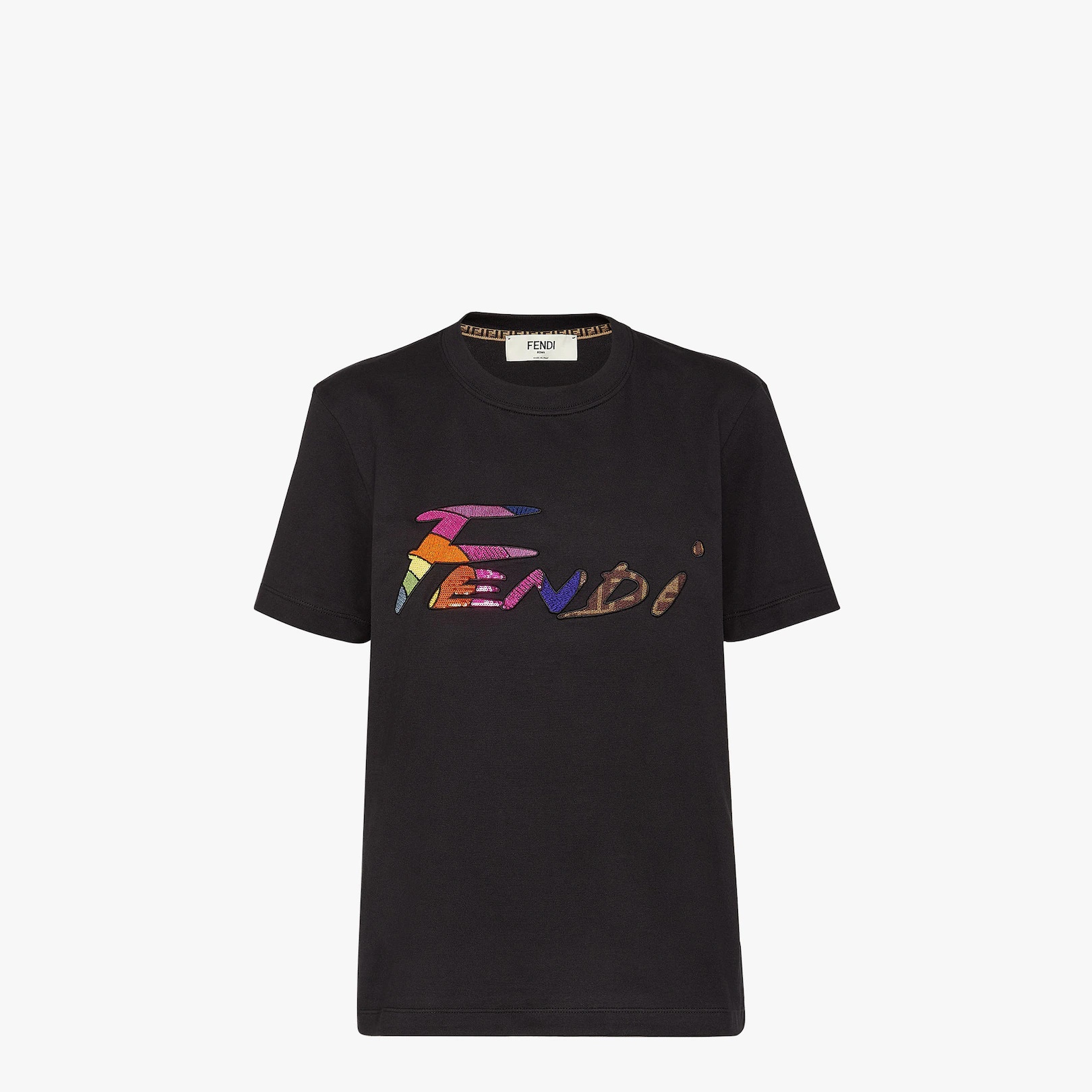 Black cotton T-shirt - 1