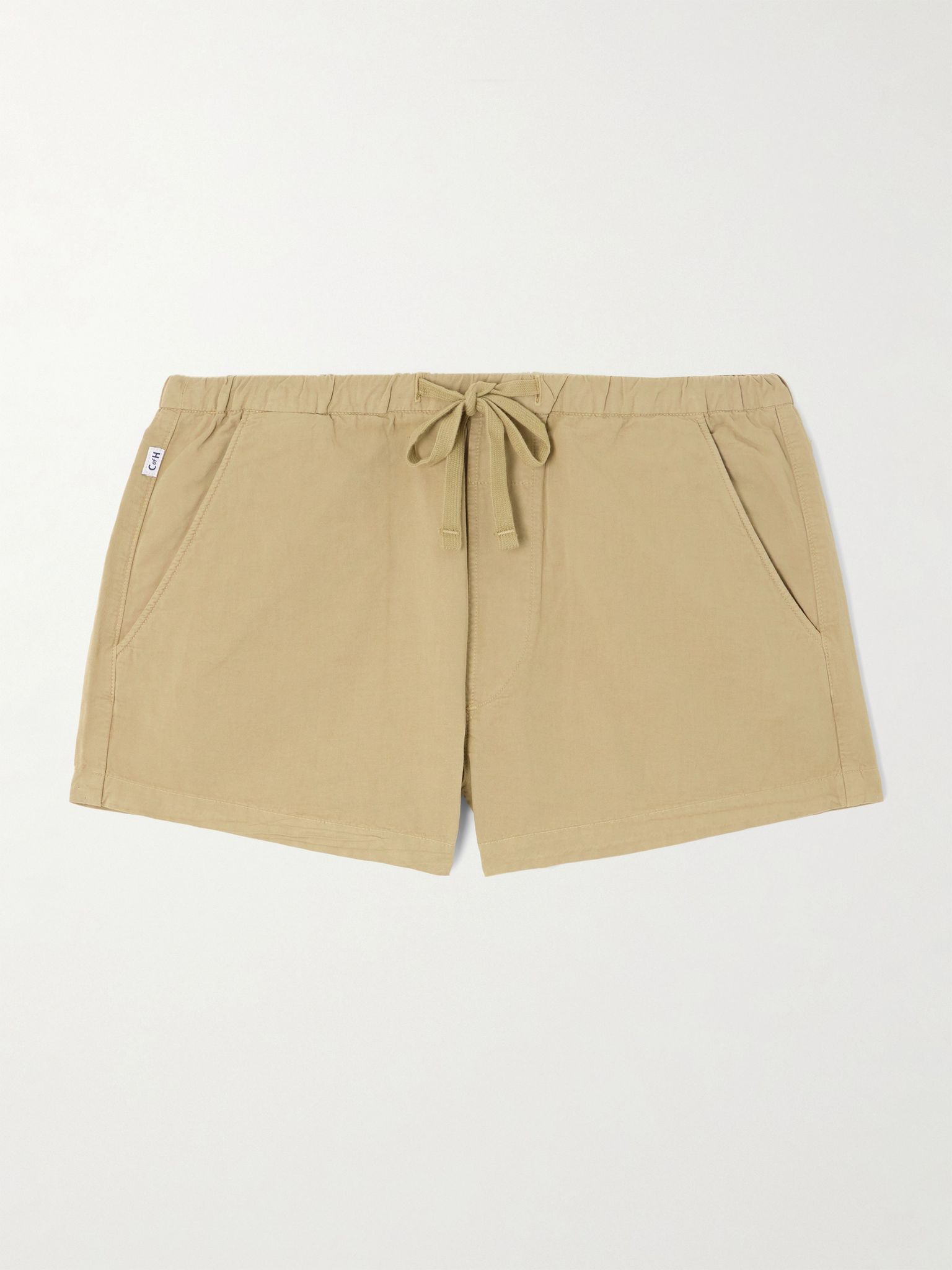 Este cotton and linen-blend shorts Beige - 1