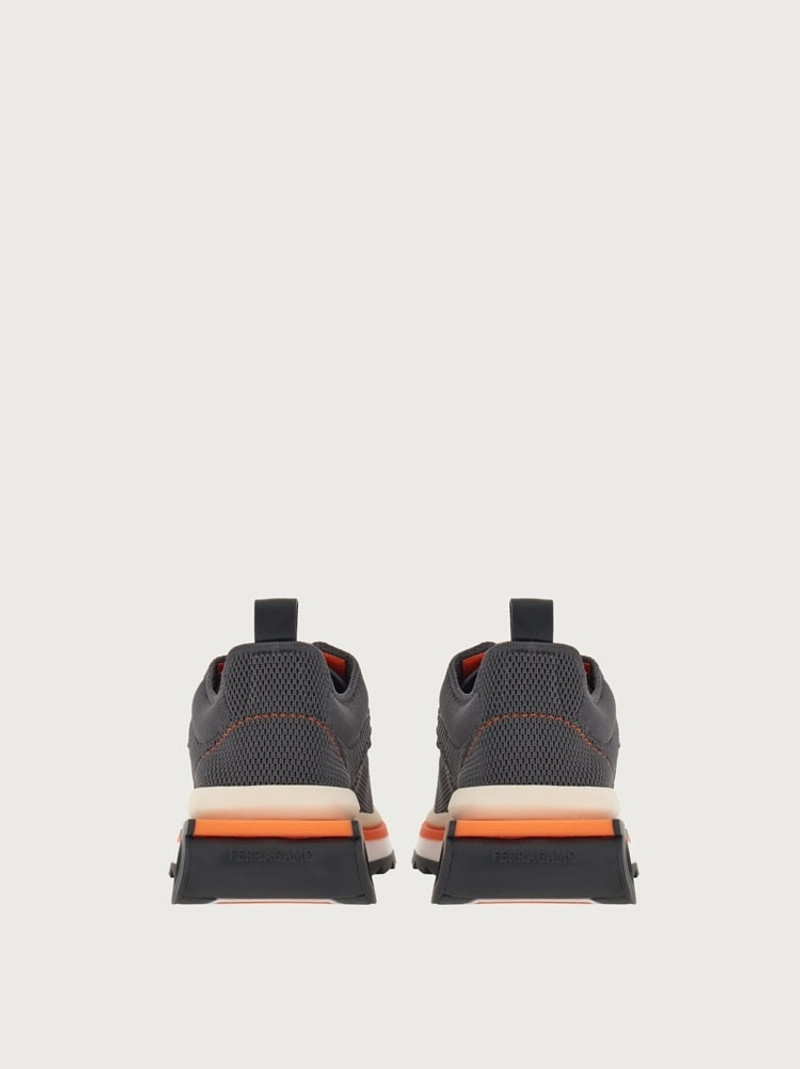 FERRAGAMO SNEAKERS WITH BRANDED SOLE outlook