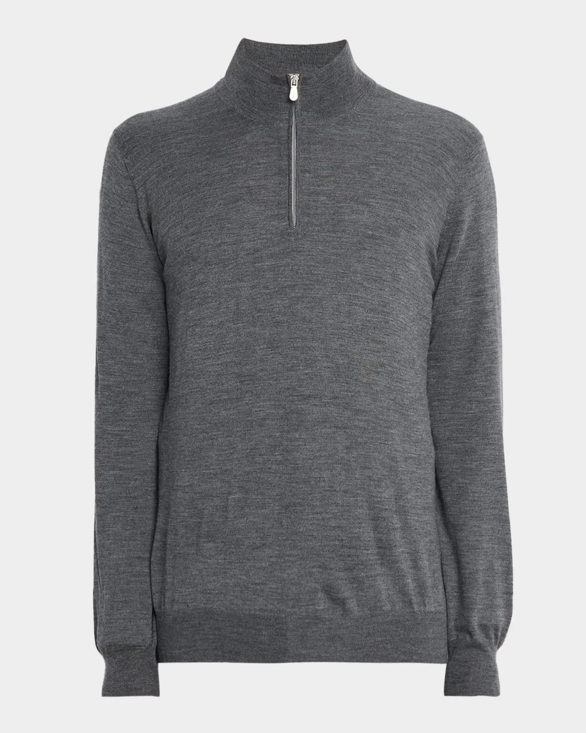 Men's Wool-Cashmere Half Zip Pullover Sweater - 1