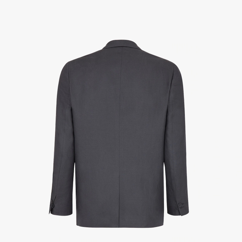 FENDI Blue linen blazer outlook