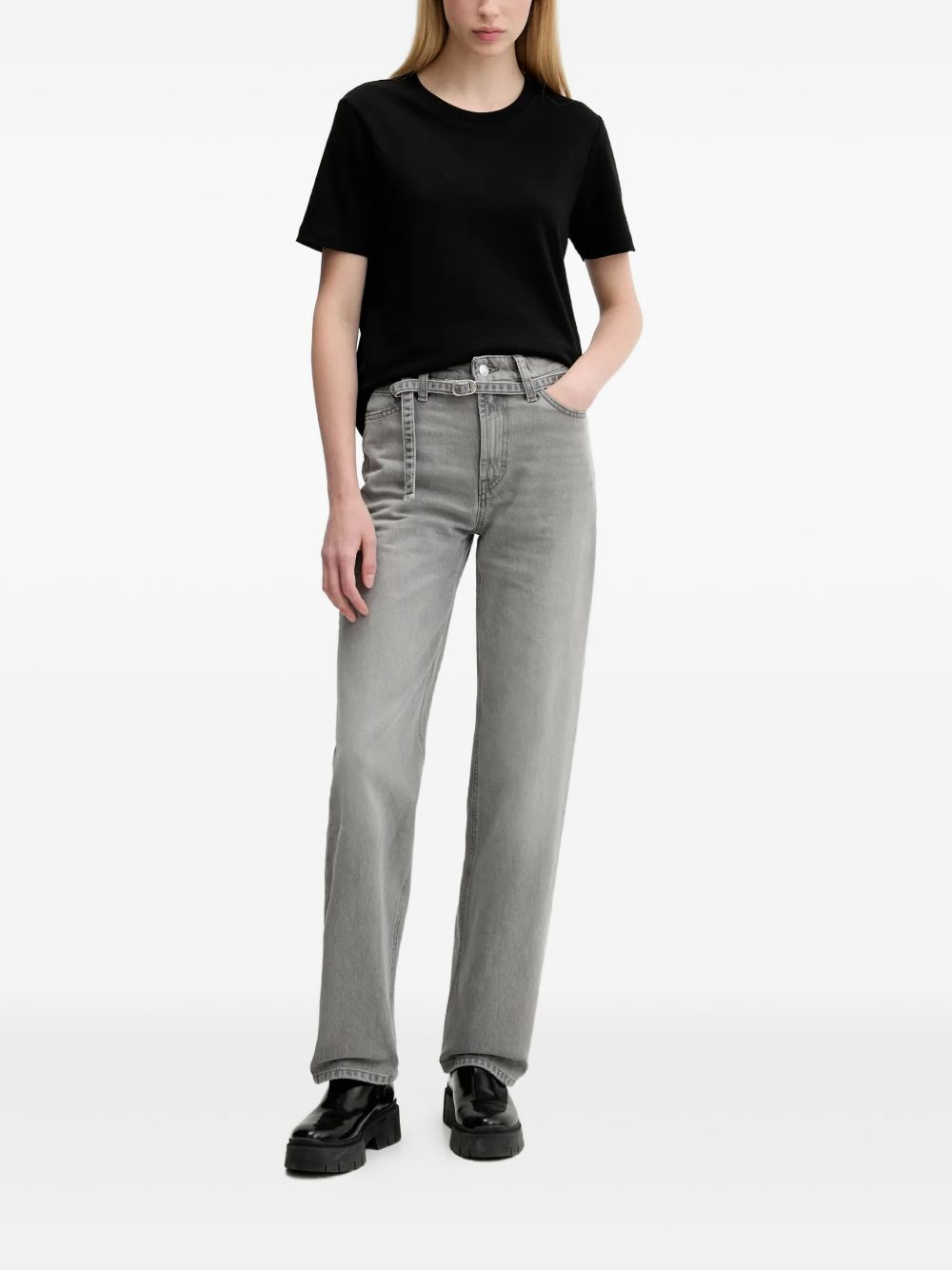 belted jeans - 2