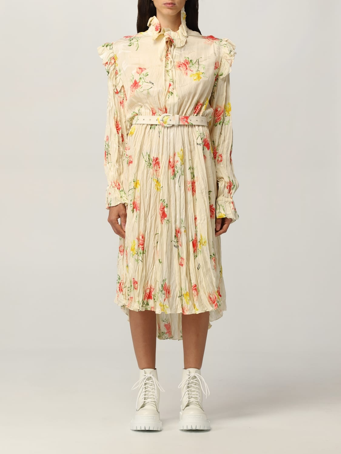 Balenciaga dress in floral patterned silk - 1