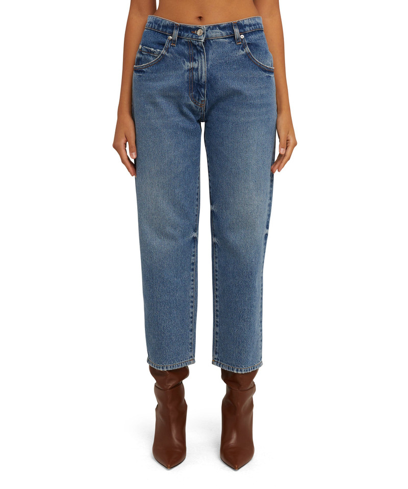 MSGM Solid color jeans with straight legs outlook