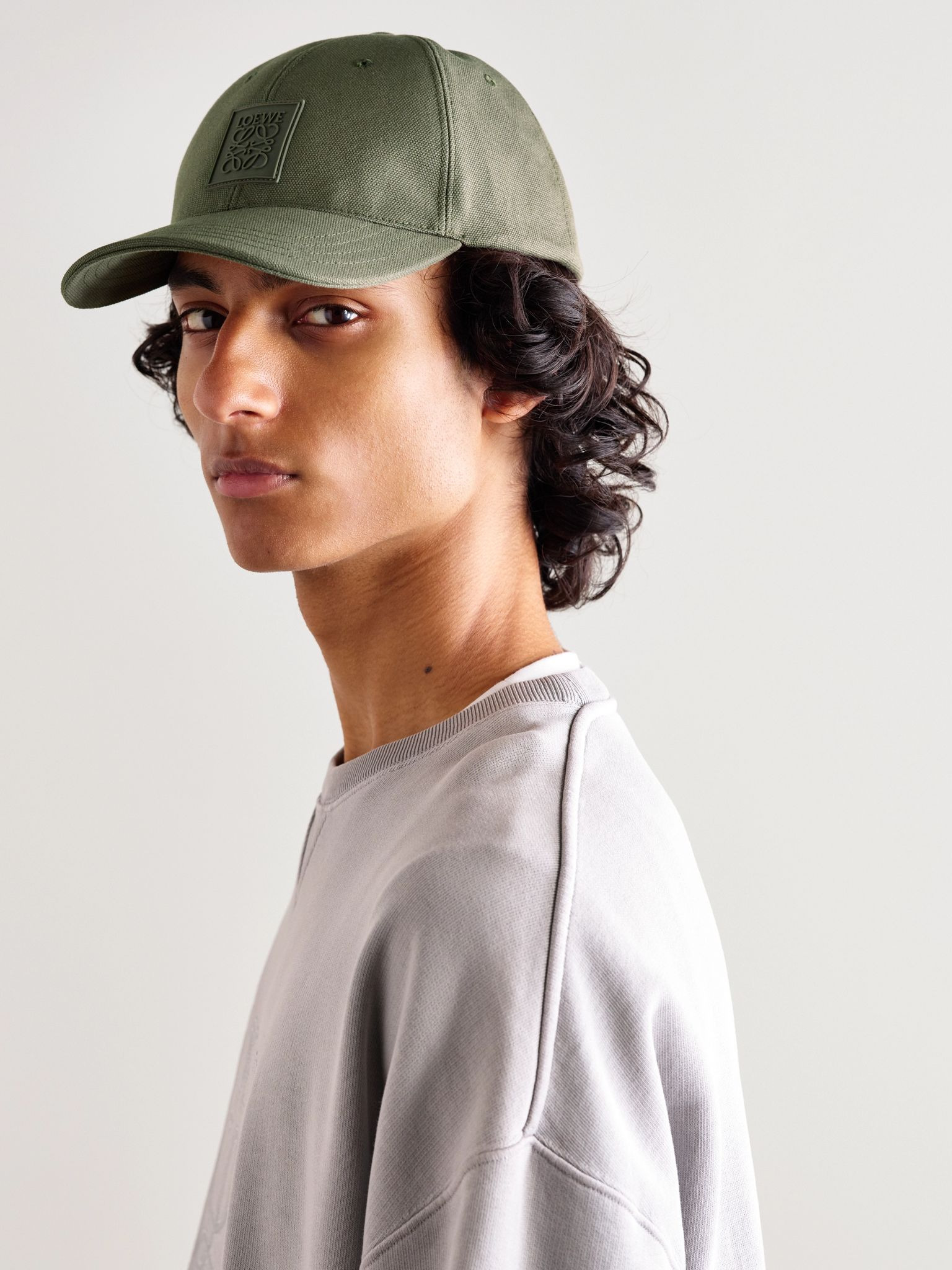 Logo-Appliquéd Cotton-Canvas Baseball Cap Green - 2