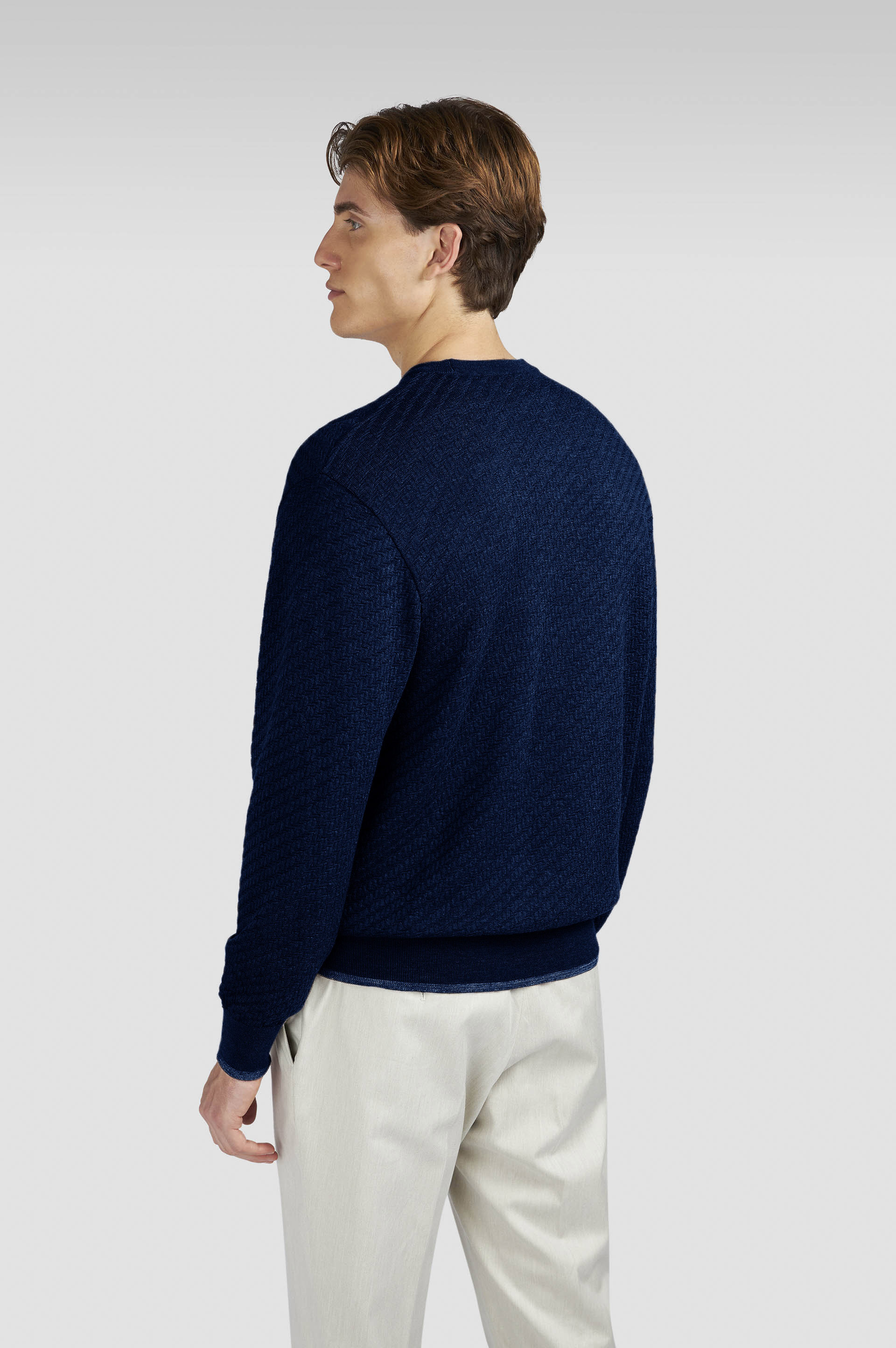 MERINO EXTRAFINE WOOL CREWNECK SWEATER - 3