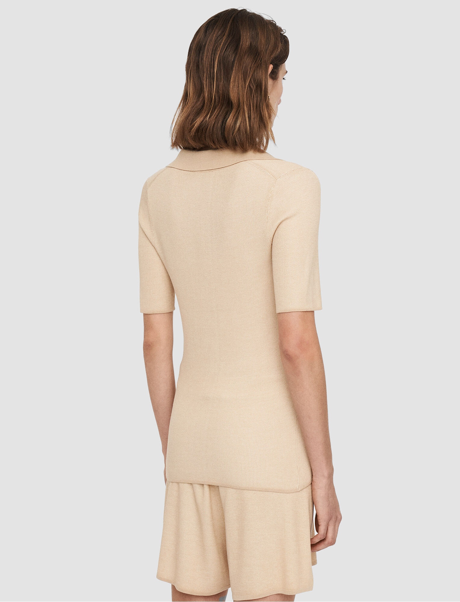 Plated Knit Polo Top - 4