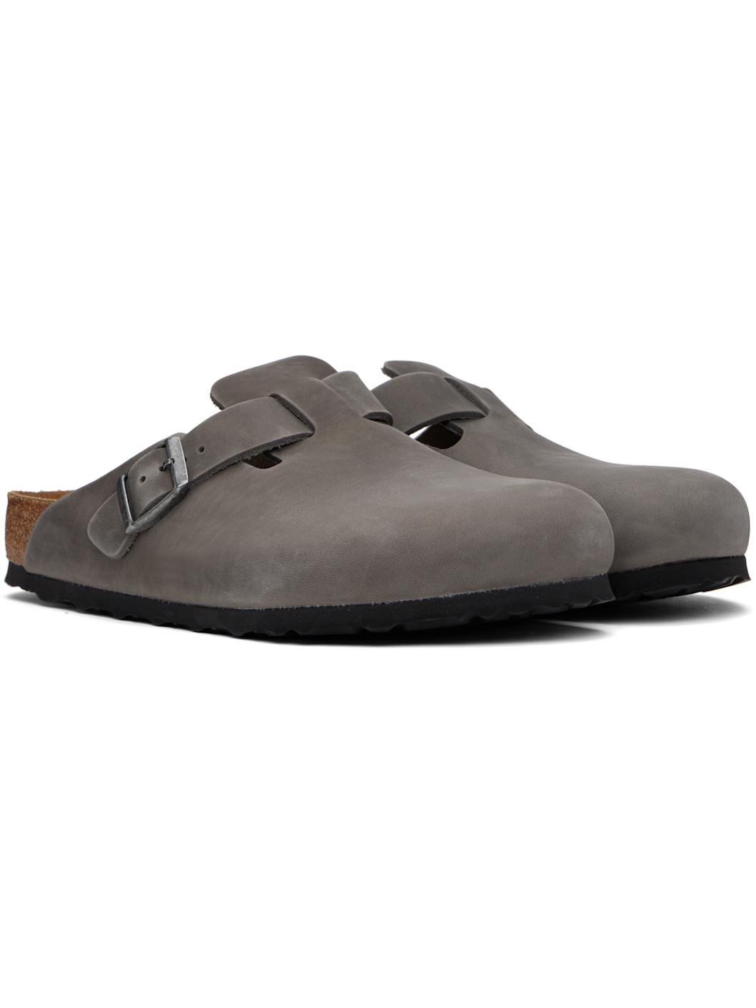 Gray Regular Boston Soft Footbed Slip-on Loafers - 4