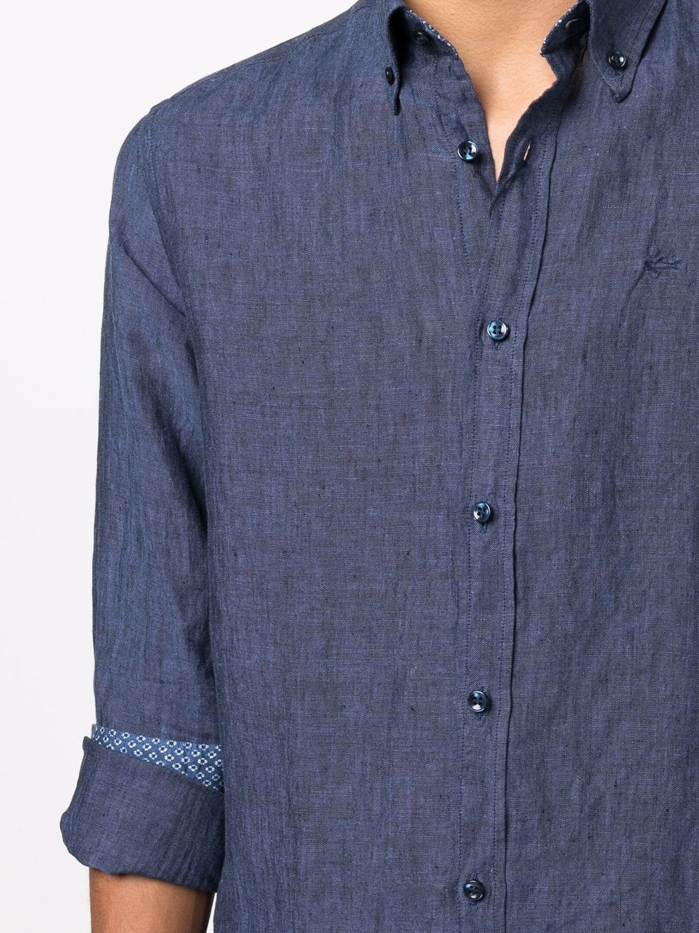 button-up linen shirt - 5