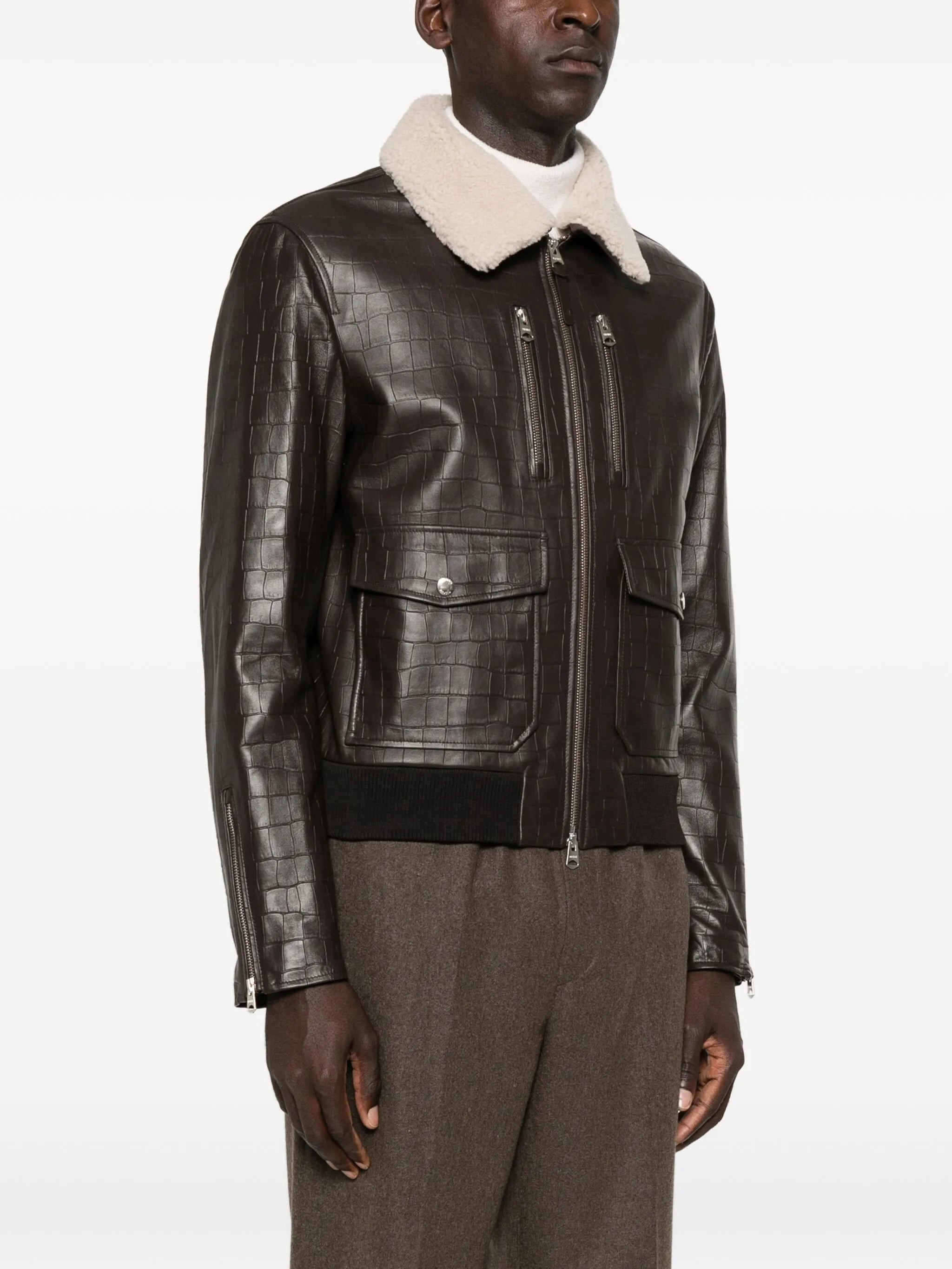 Mackage Chance-NV Embossed Leather Jacket - 4