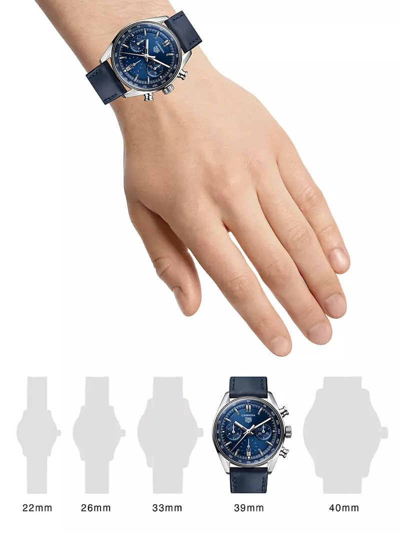 TAG Heuer Carrera Stainless Steel & Leather Chronograph Watch outlook