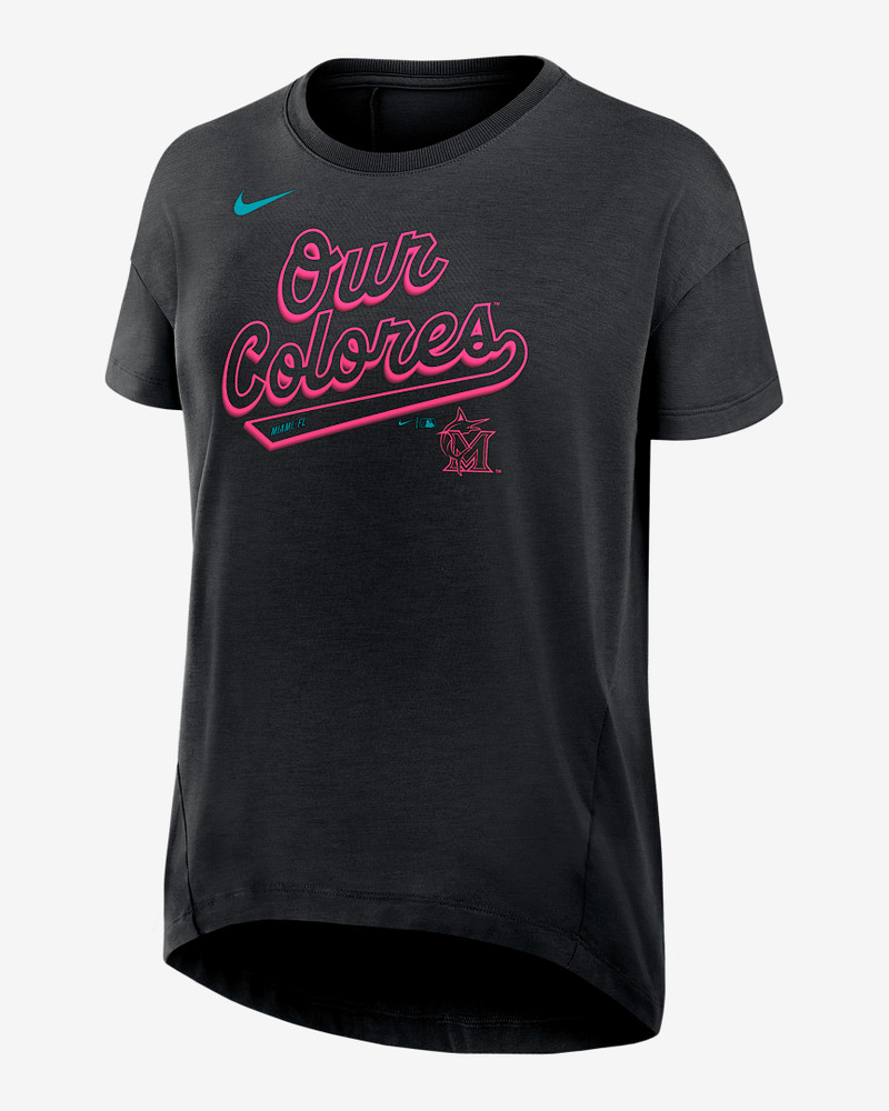 Miami Marlins City Connect Flowy Women’s Nike Dri-FIT MLB T-Shirt 1