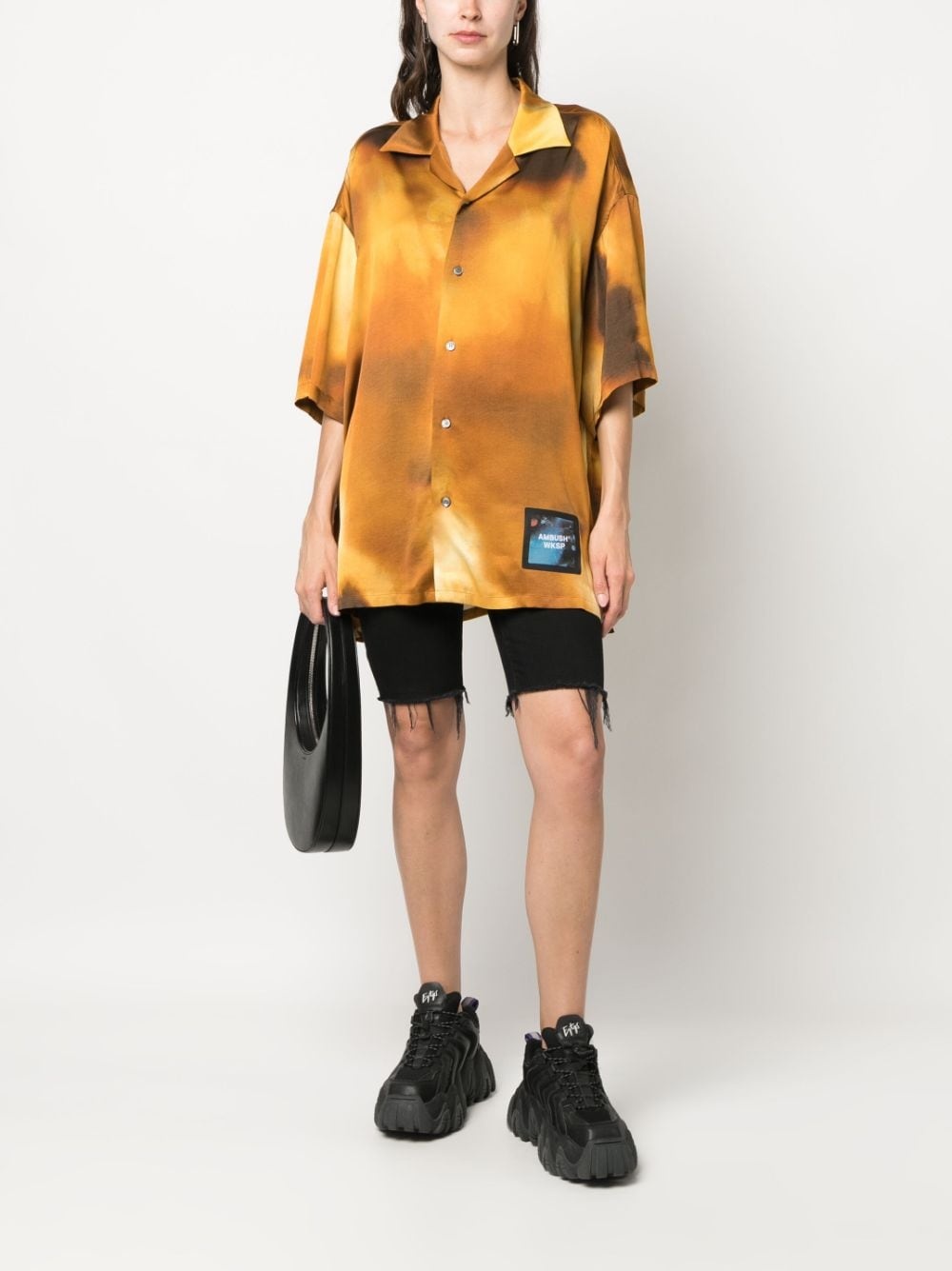 short-sleeved bowling shirt - 3