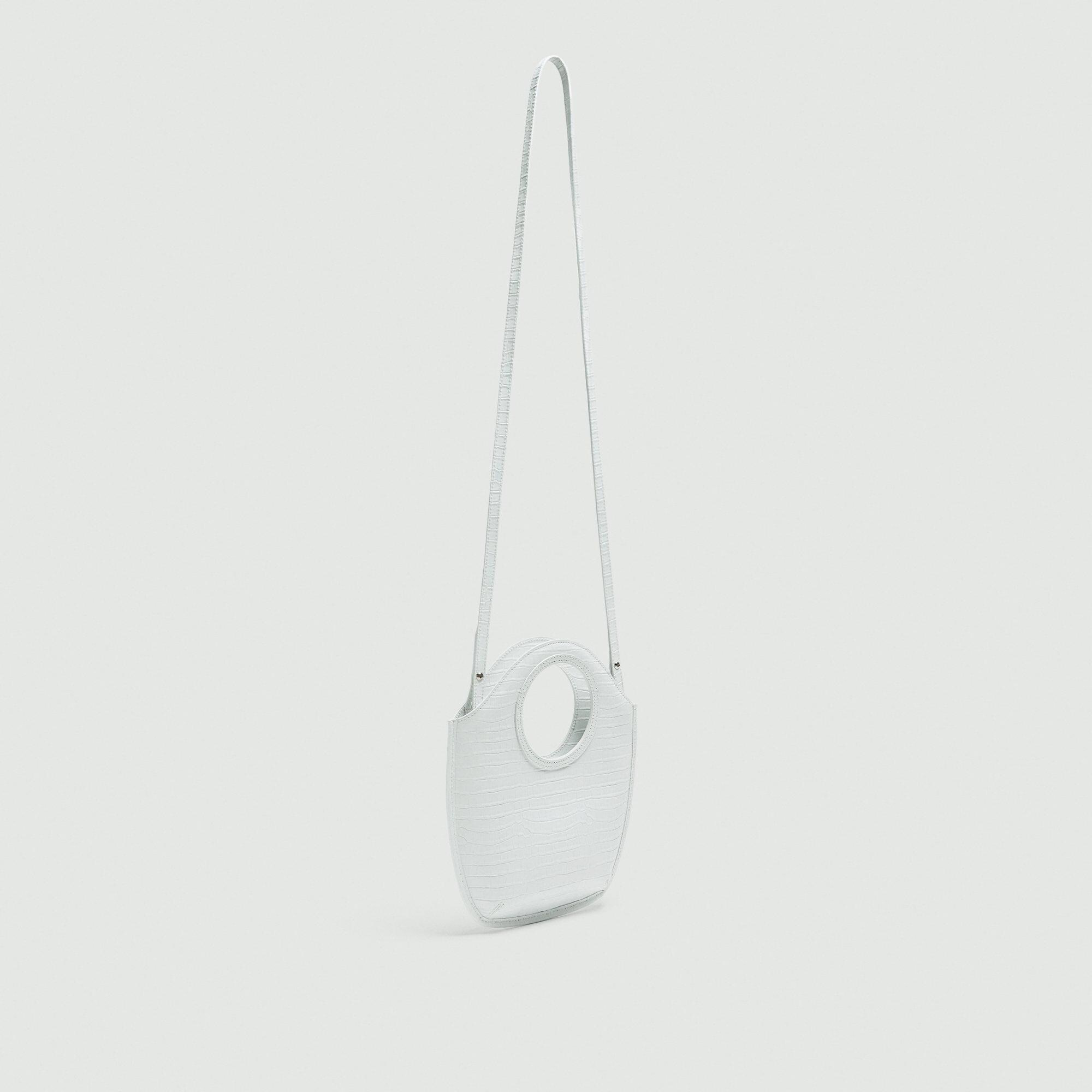 Mini Circle Bag in Embossed Leather - 3