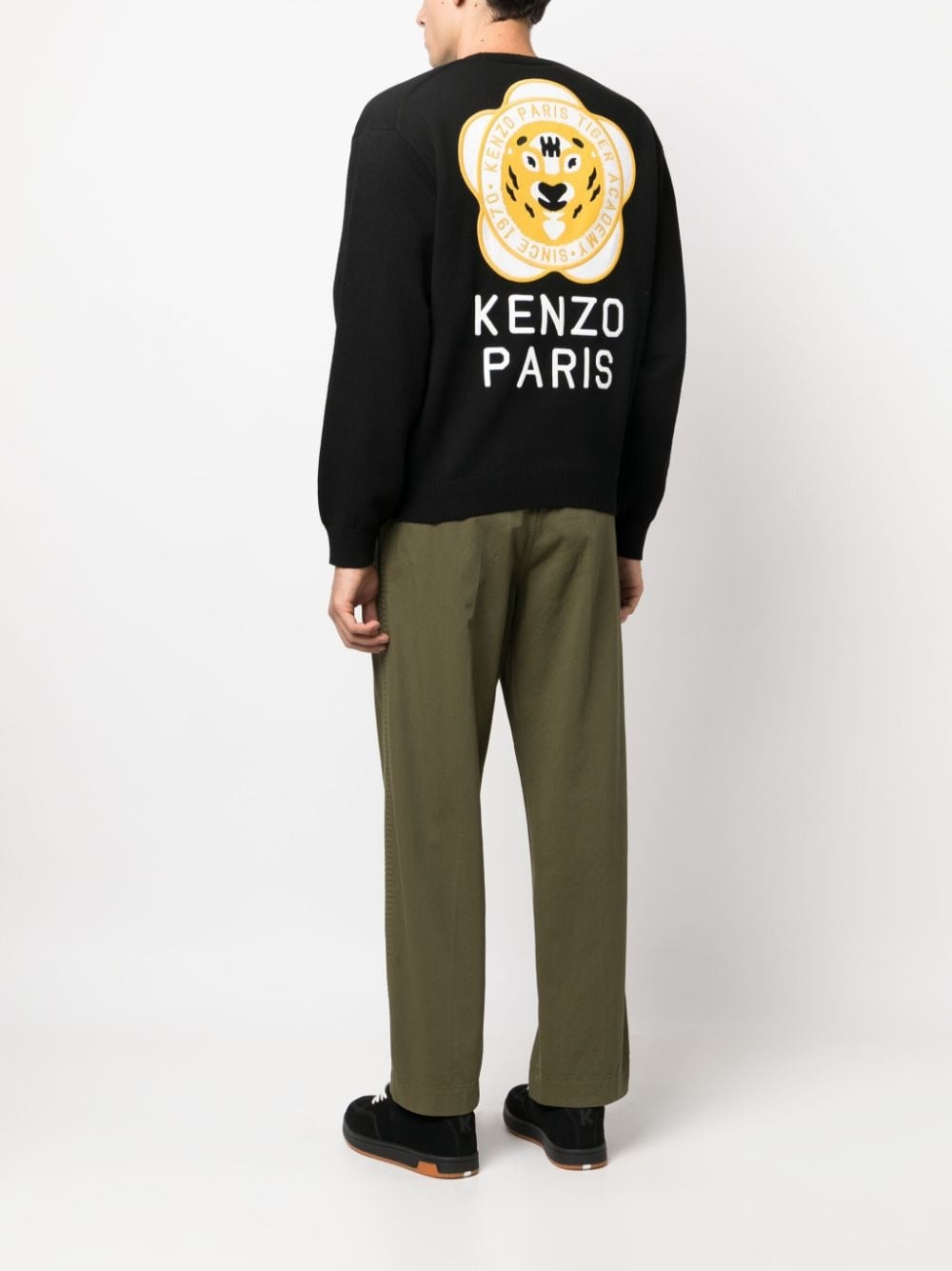 Boke flower-embroidery V-neck cardigan - 2
