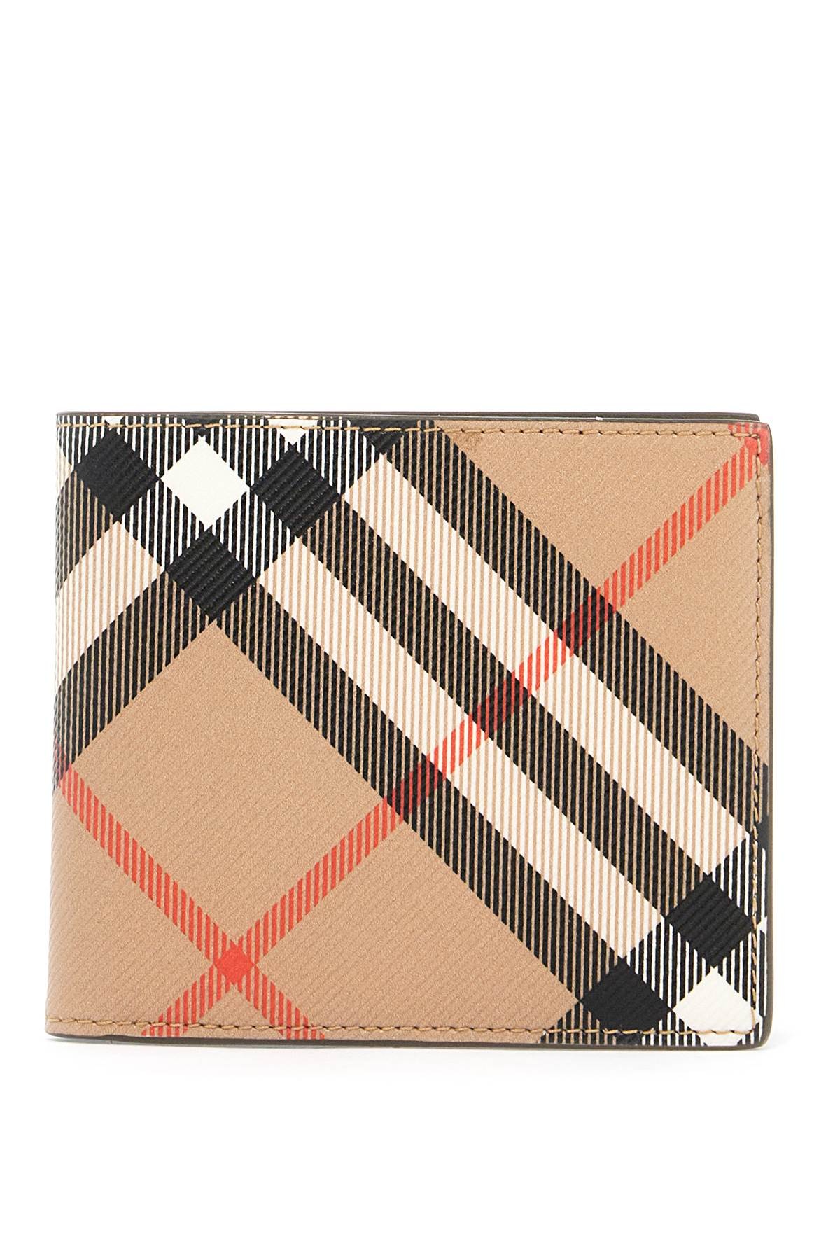 Burberry Book Wallet In Coated Canvas Bi-Fold Design Men - 1