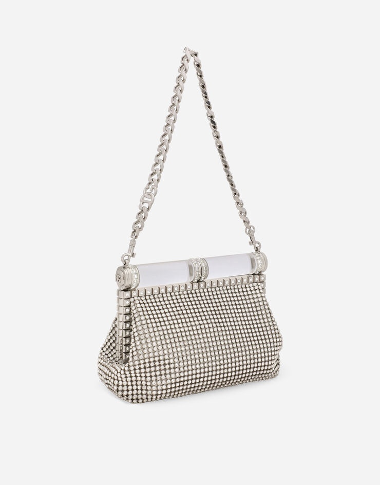 Mesh bag with rhinestone detailing - 3