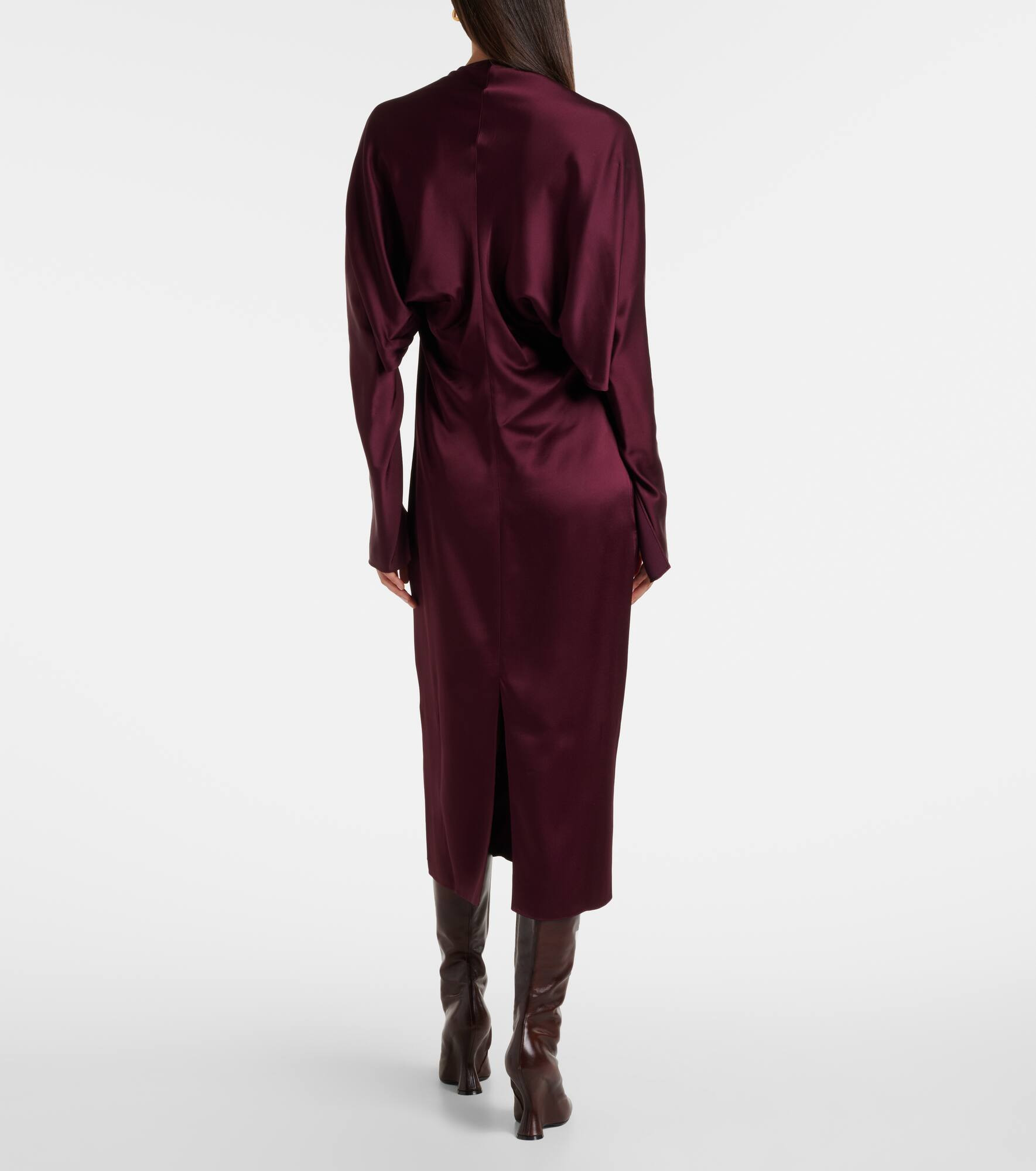 Cutout satin gown - 3