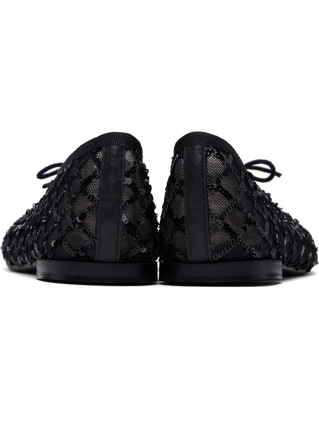 Black Lilouh Rubber Sole Ballerina Flats - 2