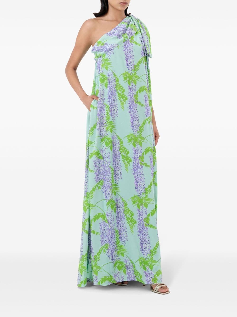 Wisteria-print dress - 2