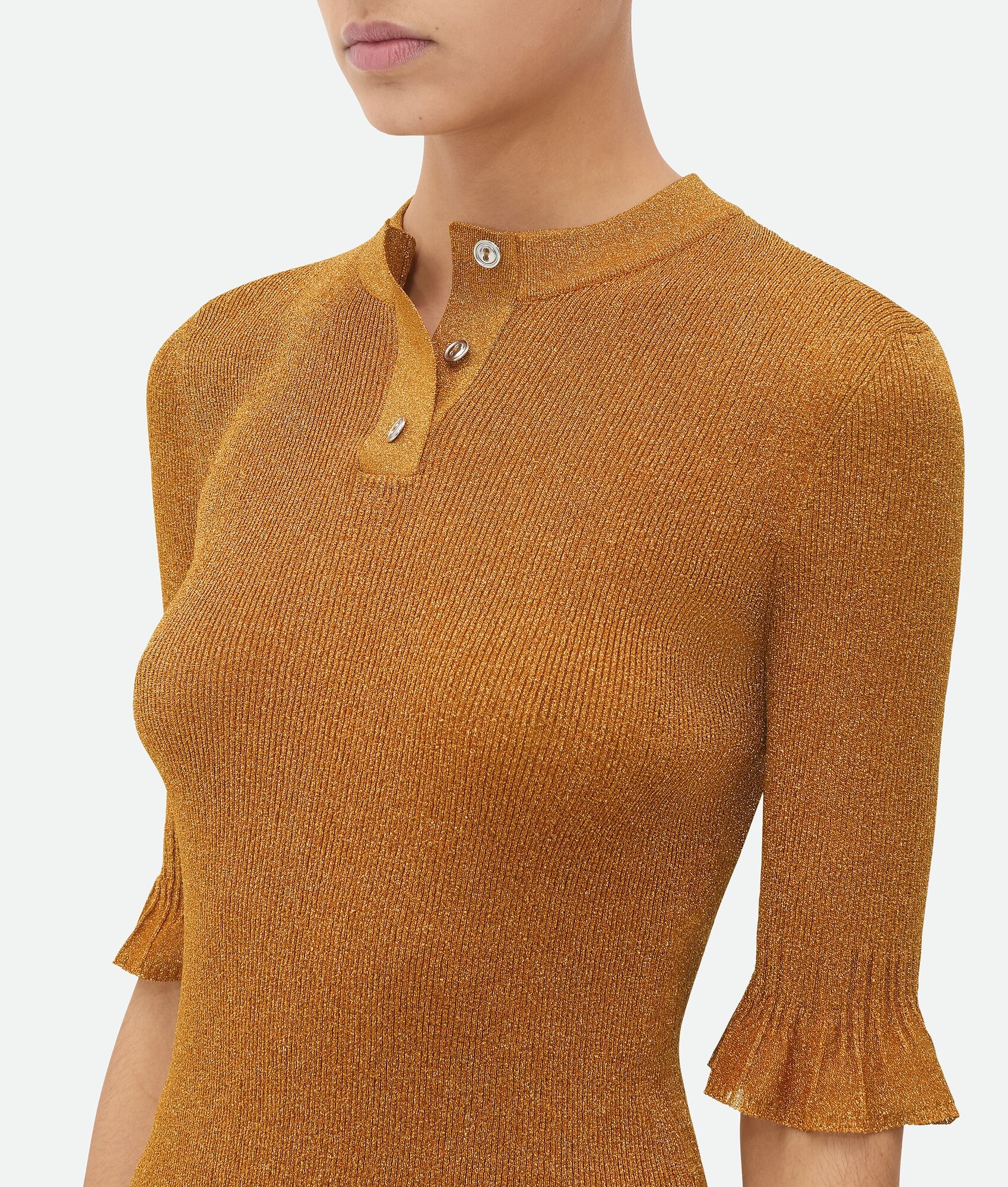 Lurex Ribbed Jumper - 4