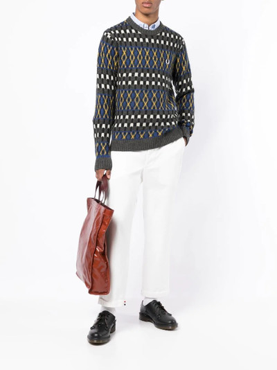 Fred Perry fair-isle knit wool jumper outlook