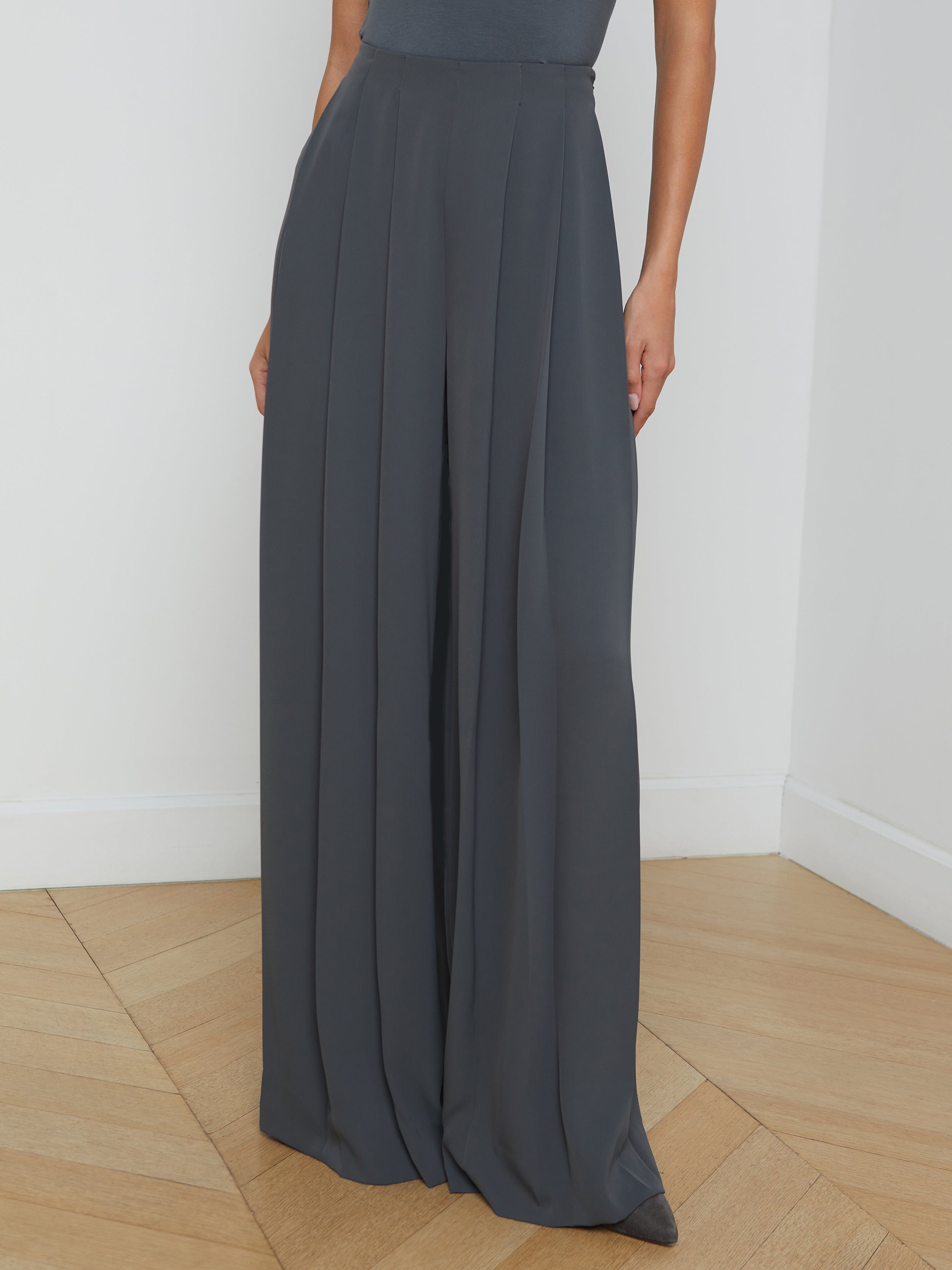 Nova Pleated Wide-Leg Pant - 4