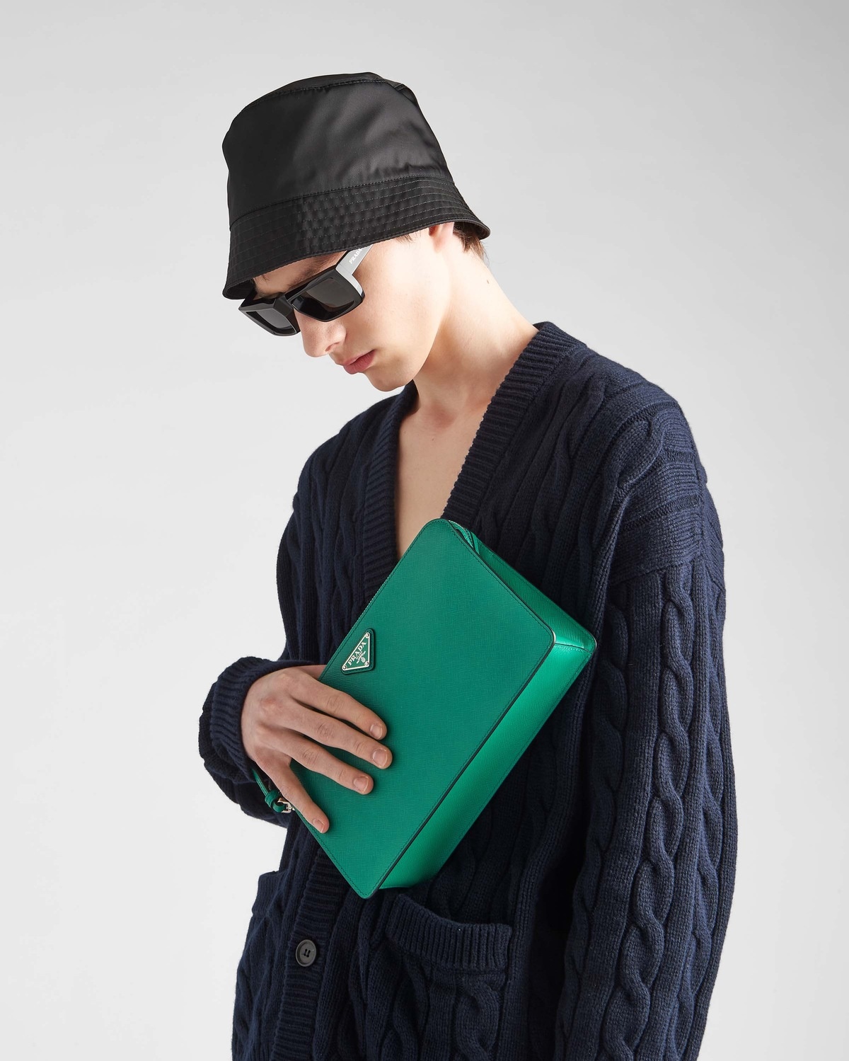 Saffiano leather pouch - 7