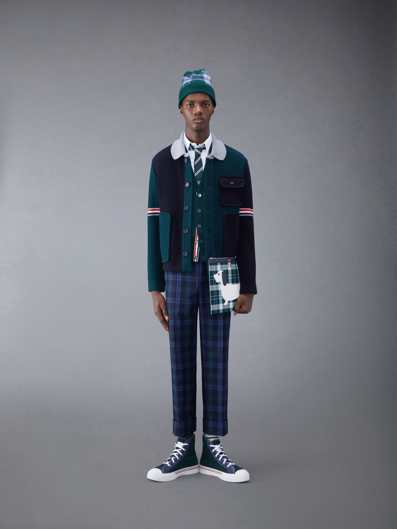 Fun-Mix Boiled Wool Stripe Workman's Jacket 4