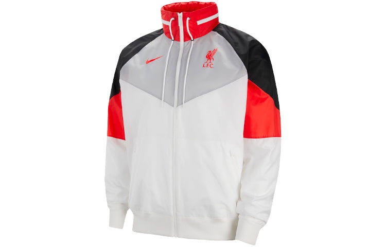 Nike MENS Windrunner Liverpool Football Sports Multicolor Jacket White CZ3417-100 - 2