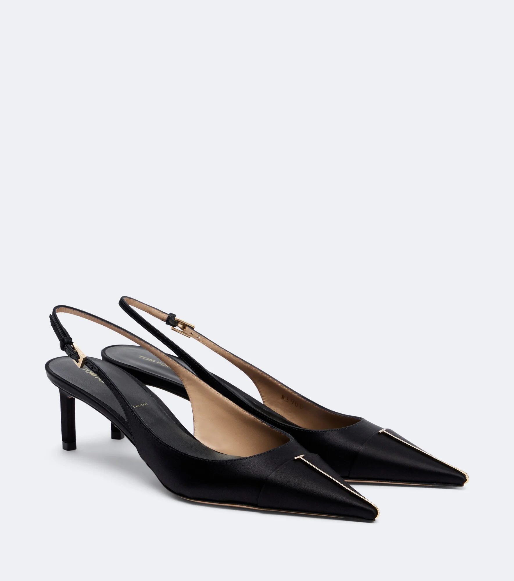 Satin slingback pumps - 1
