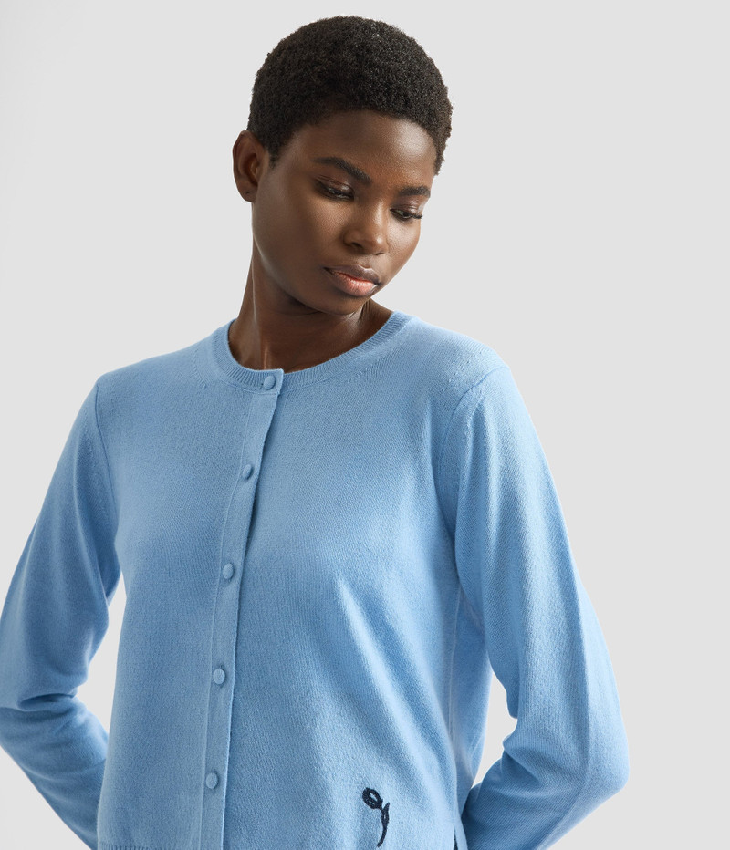 CASHMERE CREW NECK CARDIGAN 5