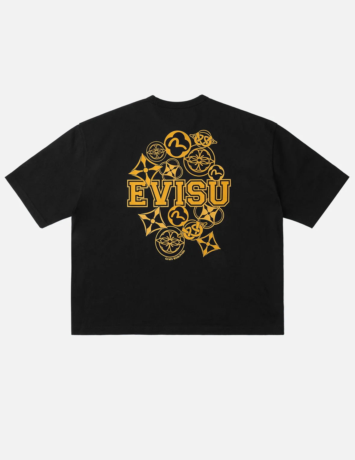 Flocking Logo Kamon Print T-Shirt - 1