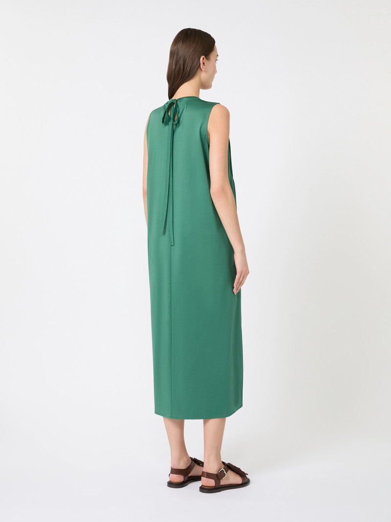 RICORDO Cotton jersey fluid dress - GREEN 4
