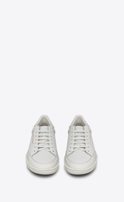 SAINT LAURENT court classic sl/10 sneakers in perforated and smooth leather outlook