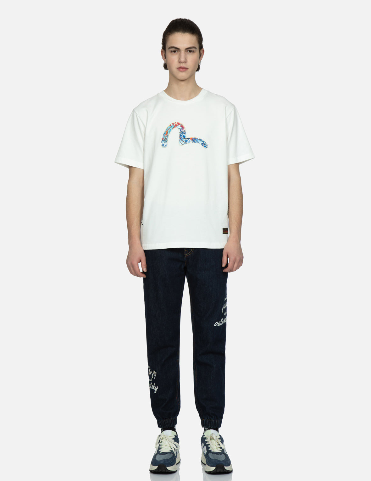 SLOGAN AND SEAGULL PRINT REGULAR-FIT JOGGER PANTS - 6