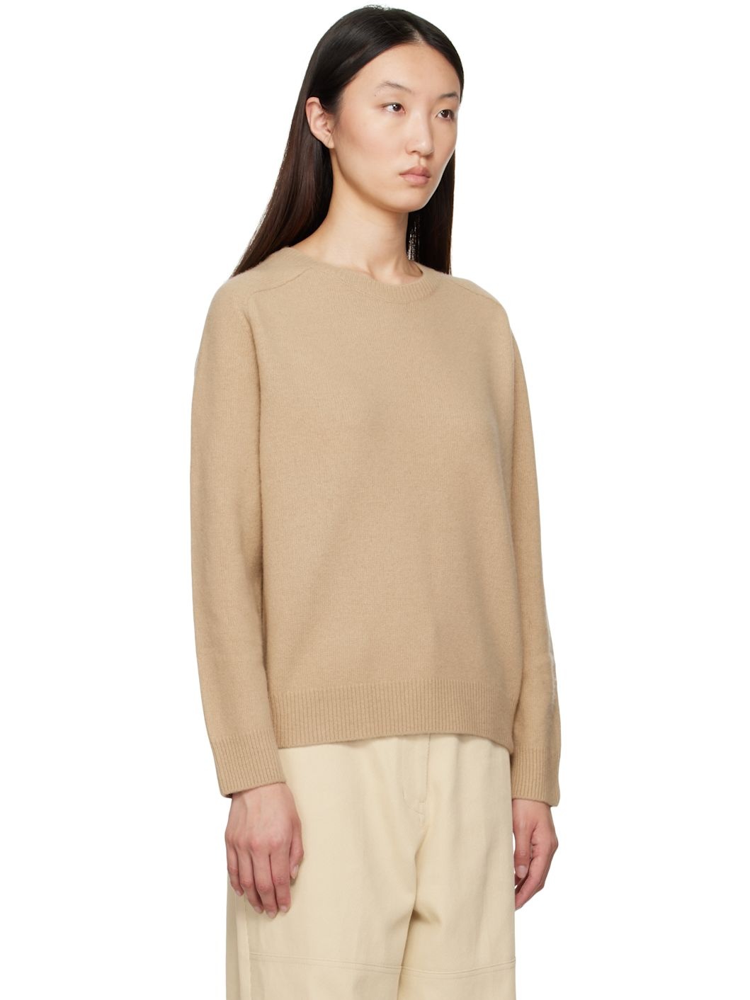 Beige Raglan Sweater - 2