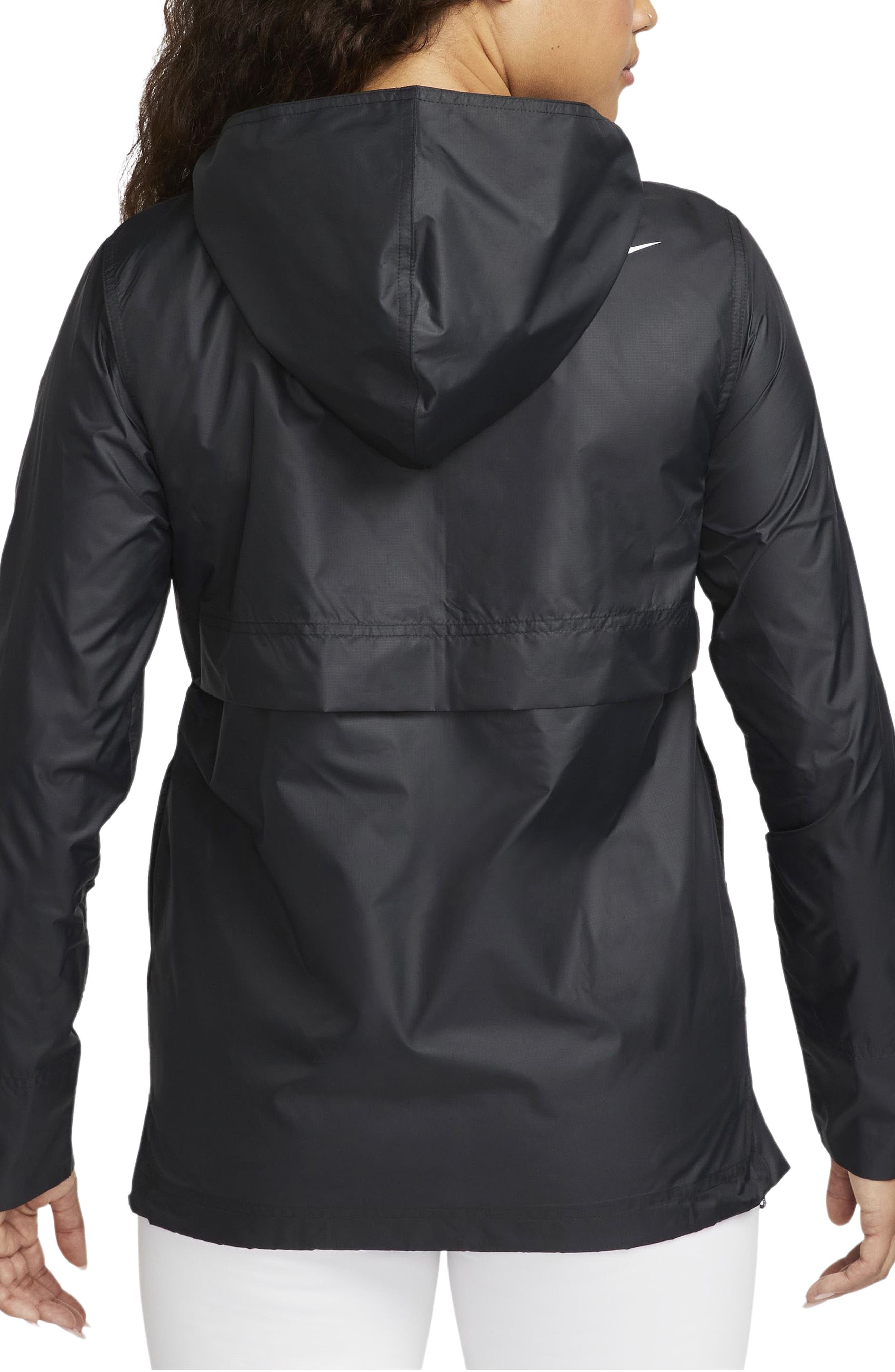 Nike Tour Water Repellent Hooded Golf Jacket in 010 Black/white at Nordstrom - 2