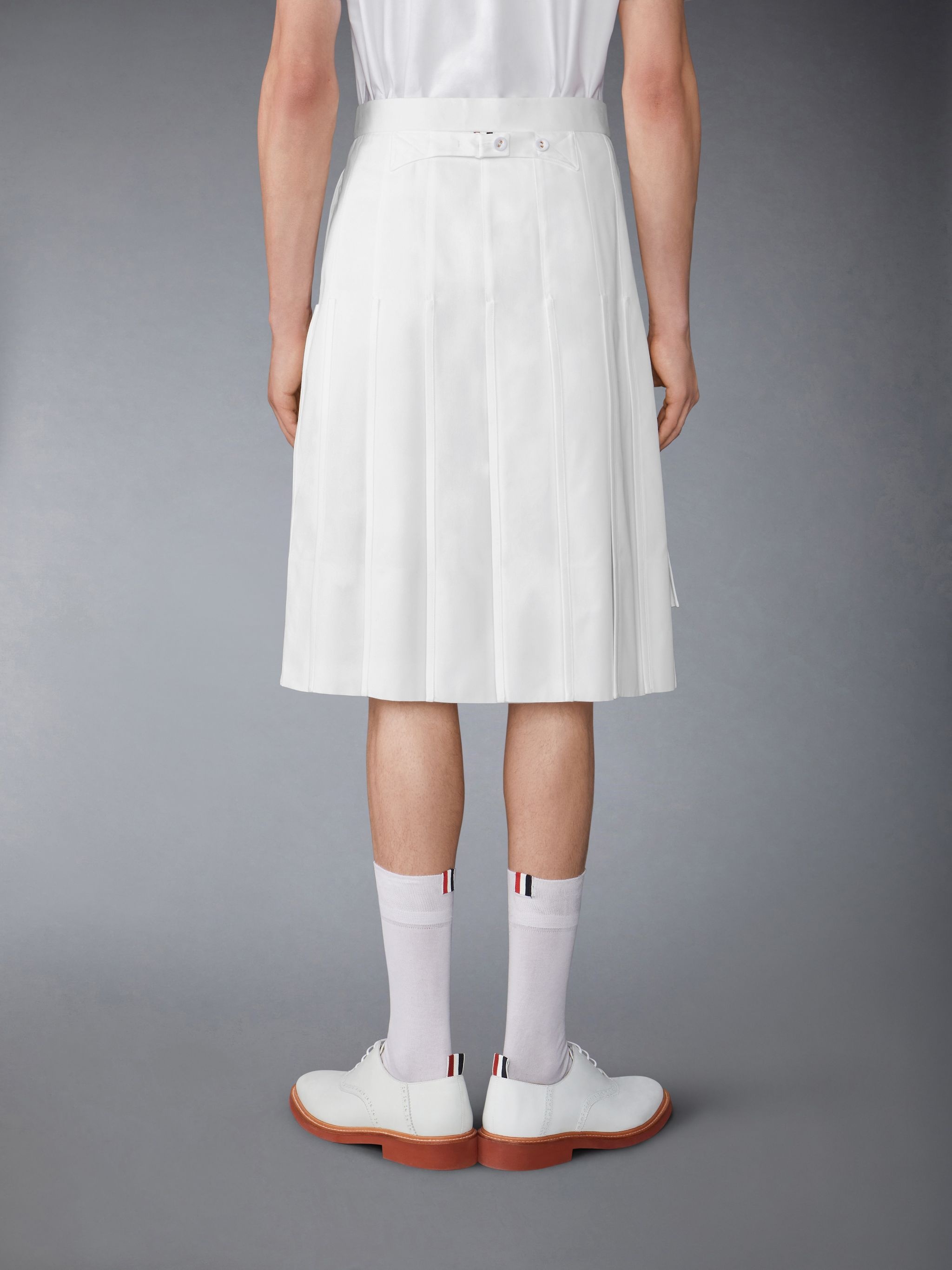 Typewriter Self Tipping Midi Classic Pleated Skirt - 3